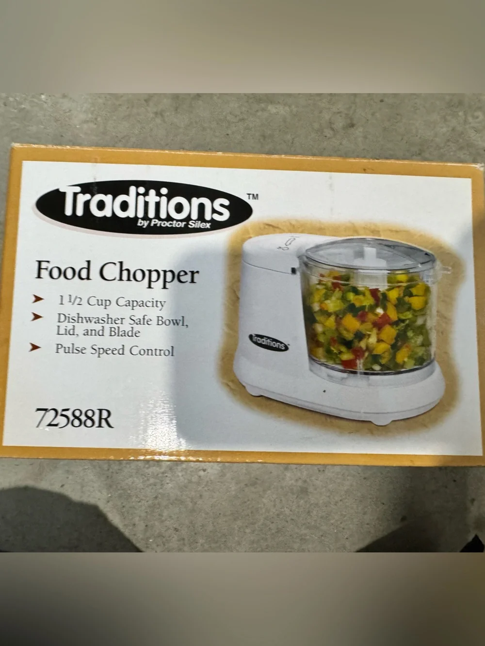 Traditions Food Chopper – White Compact Electric Chopper